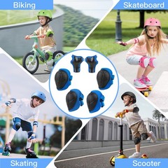 6PCS Kids Protective Gear Set, Knee Pads for Kids 3-10 Years Old, Toddler Elb…