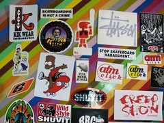 vtg 1990s Asstd. skateboard sticker – Mixed Swank Gouge Shortys + 1A