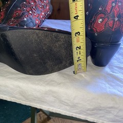 Black and Red Sexy Tall Western Equestrian Country Cowgirl Cowboy Bling Boots