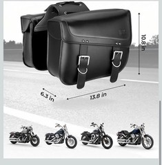 Motorcycle Saddlebags 30L Large Capacity Pu Leather Luggage Bag for Sportster…