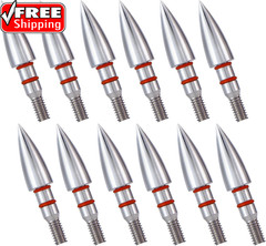 12Pcs Archery Field Points, 100/125/150/300 Grain Field Points, Screw-In Archery