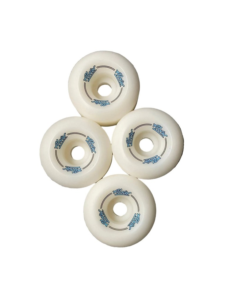 Alva Conical 60mm 97a Skateboard Wheels – White / Blue (Set of 4)