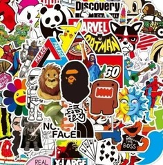 100 PCS cool brand sticker stickers Vinyl Skateboard Pack Logo Decals