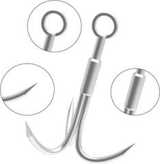 Grappling Hook with 3-Claw Stainless Steel,3 Claw Climbing Carabiner Hook for…
