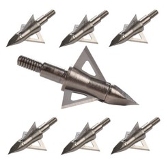 12Pcs Archery Broadheads 100/125 Grain Crossbow Recurve Compound Bow Arrow Tips