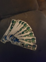 5 Self Made Fuct Stickers Printed On White Vinyl, Laminated, & Hand Cut