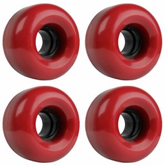 LONGBOARD CRUISER WHEELS SET 62mm x 38mm 83A 220C Red