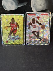1988 Royal Prism Jewel Michael Jordan Gold Large Square Vending Sticker STAINS