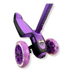 $122 YBike Purple GLX Boost Kid Kick Light-Up Scooter Adjustable Steering Handle