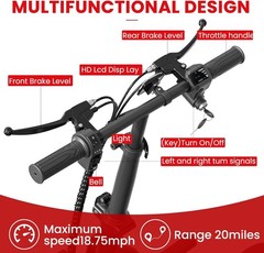 Spacewalk Electric Bike,16″ Fat Tire Ebike,Suitable for Riders Under 5’2″& Teens