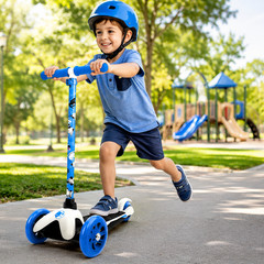 Jurassic 3 Wheel Kids Scooter Tilt to Turn Kick Scooter Wheels Boys Girls Dino