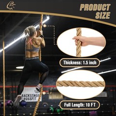 Gym Climbing Rope, Indoor Outdoor Climbing Ropes – Climbing Rope for Adults -…