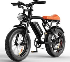 1500W ELECTRIC BIKE FOR ADULT 60MILE 33MPH 20» FAT TIRE OFF-ROAD MOUNTAIN EBIKE