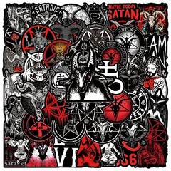 Mix 10/50 PCs Devil Satan dark Gothic-style Luggage Notebook Laptop Car Stickers