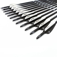 30″ Carbon Arrow Practice Hunting Arrows W/Tips For Compound,Recurve Bow Pack 12