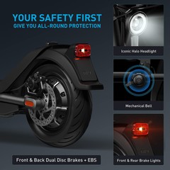 NIU Electric Scooter for Adults – 700W Max Power, 31 Miles Long Range, Max Speed