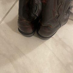 DAN POST WESTERN BOOTS LEATHER BLACK brown SZ 7 D