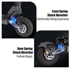 EOEOTWO Dual Motor Electric Scooter for Adults 45MPH 4000W 11»Off-Road Escooter