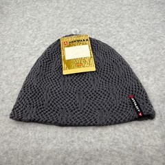 Airwalk Reversible Knit Beanie Gray Striped Logo Teen OSFM NWT