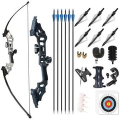 30/40/50 Pound Archery 51 Inch Recurve Set Adult Metal Riser Longbow Shooting