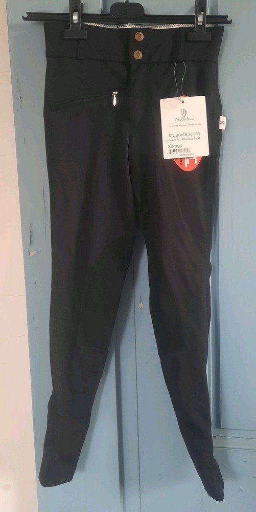 NWT DEVON AIRE Style 513 SZ XS 20 22 All Pro Max L/R Riding Breeches Pants Black