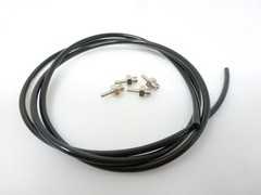 NEW 4X 10-32 STAINLESS NIPPLE BARBS + 3 FEET BLACK HOSE WGP AUTOCOCKER RAM LPR