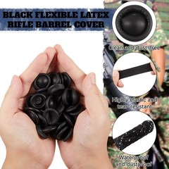 Acellegic 200 Pcs Muzzleloader Accessories Rifle Muzzle Cover – Black