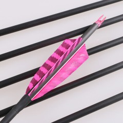 32» Archery Carbon Arrows SP400 with 4″ Turkey Feathers OD7.5mm Hunting Arrows