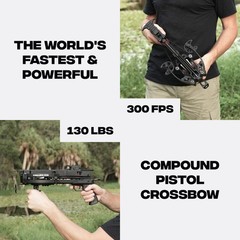 BALLISTA BAT Compound Small Crossbow with Magazine – 300 FPS, 130 lbs Draw