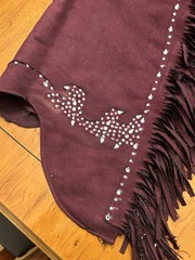 Burgundy Western Outfit – Hobby Horse Jacket- Custom Crystal Chaps- Animal Print