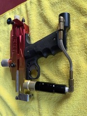 32 Degrees Mechanical Auto Cocker Paintball Gun Marker Sunset Fade￼