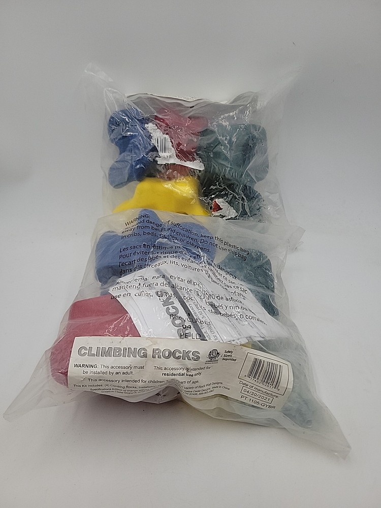 8 Pack Of Children’s Rock Wall Climbing Rocks New w/Hardware (3-10 Years)