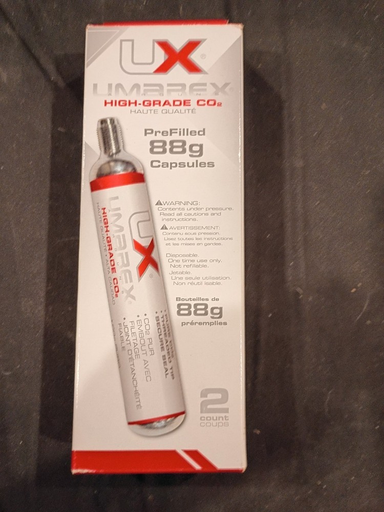 Umarex 88g CO2 Cartridges Prefilled Air Gun CO2 Cylinders – 2 Count – 2252534