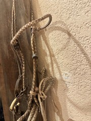 Vintage Handmade Horse Hackamore ( Bosal &Headstall) Two Rein