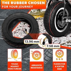 80/65-6 Scooter Tire Tube for All Seasons – 10×3″ Electric Scooter Tires Repl…