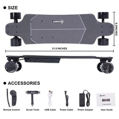 Askate A1 Electric Skateboard Remote Long Range Up To 17 Miles 8 Ply Canadian