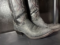 Dan Post Black Western Cowboy Equestrian Boots Made in USA Men’s Classic Style