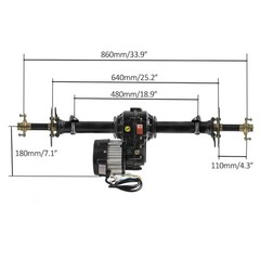 Rear Axle Kit 48V 1000W Electric Differential Motor Assembly For Go Kart Buggy