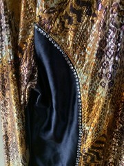 Western Show Women’s Horse Riding Shirt Shiny Animal Print W/ Jewels Very Flashy