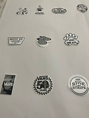 Vans Black and White Skateboard Stickers Vinyl Decals (Ships from USA)