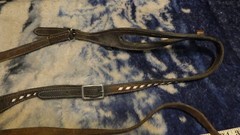 Vintage Leather One Ear Headstall Engraved Cricket Curb Bit Crockett Renalde