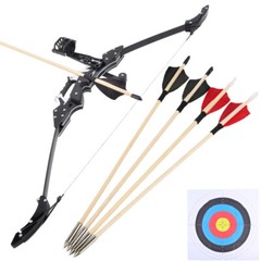 Mini Recurve Bow Arrows Set Target Paper Archery Practice Shooting Kids Toy Gift
