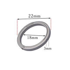3PCS Titanium Key Rings Outer Dia. 17mm/22mm/25mm/32mm Openable Keyrings EDC