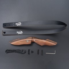Archery Wooden Takedown 60″ Hunting Recurve Bow 25-60lbs Target for Right Hand