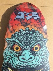 SANTA CRUZ X GODZILLA «GODZILLA DESTROYER» SHAPED SKATEBOARD DECK RARE