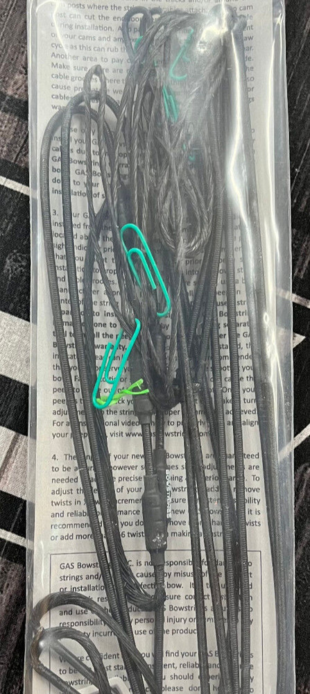 FACTORY HOYT RX-9 Bow Strings w/Speed Nocks RX9 Ultra Black COMPLETE SET REDWRX