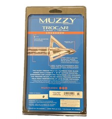 Muzzy Trocar 3 Blade 100 Grain Crossbow Archery Steel Broadhead 3 Pack