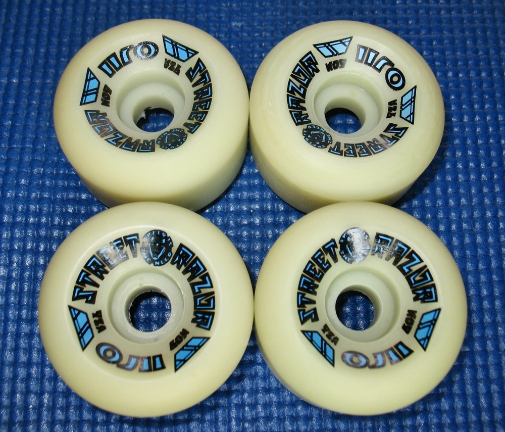 Vintage Santa Cruz OJII STREET RAZOR Skateboard Wheels, 60mm 92A, 1980s NOS!