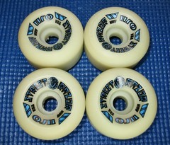 Vintage Santa Cruz OJII STREET RAZOR Skateboard Wheels, 60mm 92A, 1980s NOS!