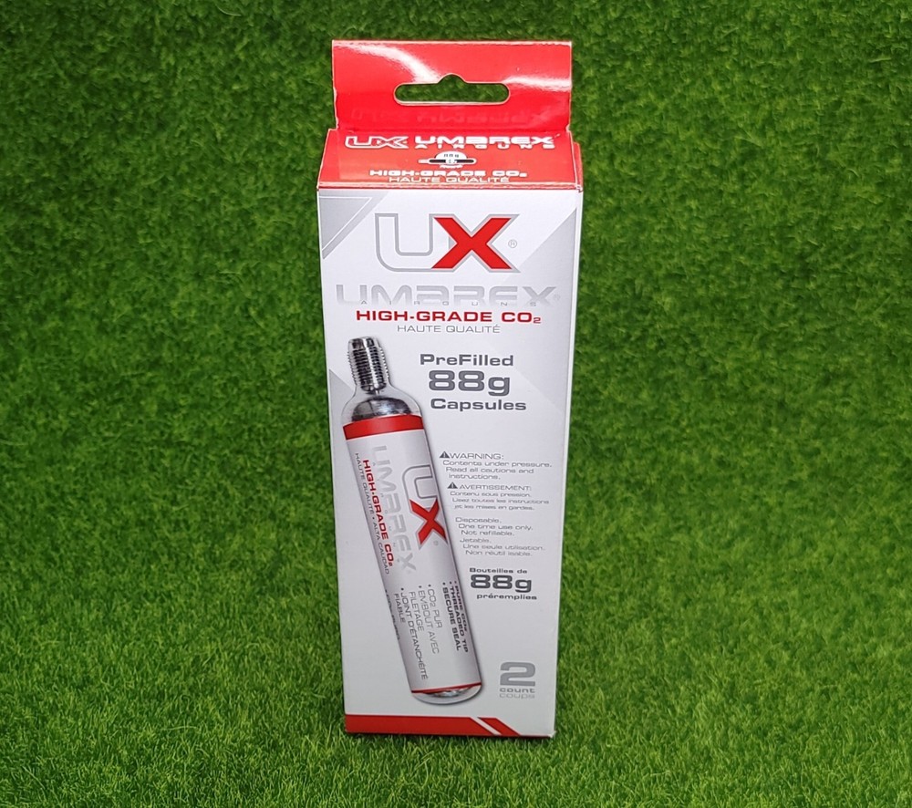 Umarex 88g CO2 Cartridges Prefilled Air Gun CO2 Cylinders – 2 Count – 2252534